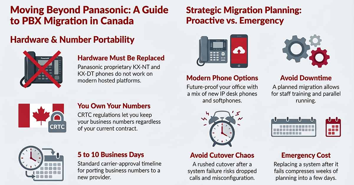 Replace Panasonic KX Phone System in Canada